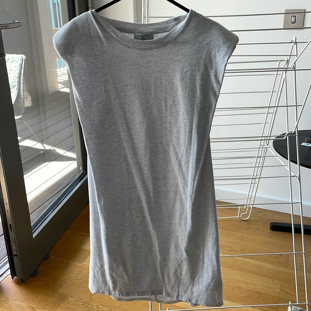 Babaton Light Gray Blend Sleeveless Dress